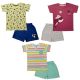 Baby Boys & Girls Regular Fit 100% Cotton Half Sleeve Shorts Set Pack of 3